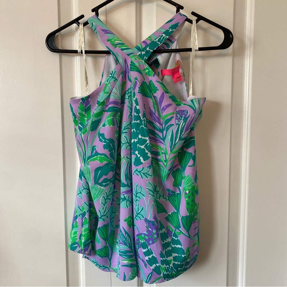 Lilly Pulitzer Rori Halter Top Purple Iris NWT XS